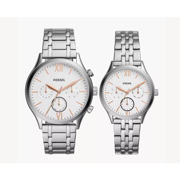 Fossil BQ2468SET Fenmore Multifunction Stainless Steel Watch Gift Set - Picture 1 of 10